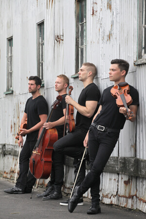 Well-Strung –– Trevor Wadleigh, Daniel Shevlin, Christopher Marchant, and Edmund Bagnell –– appear on the Upper West Side through March 16. | SCOTT HENRICHSON/ SCOTTFOTO.COM