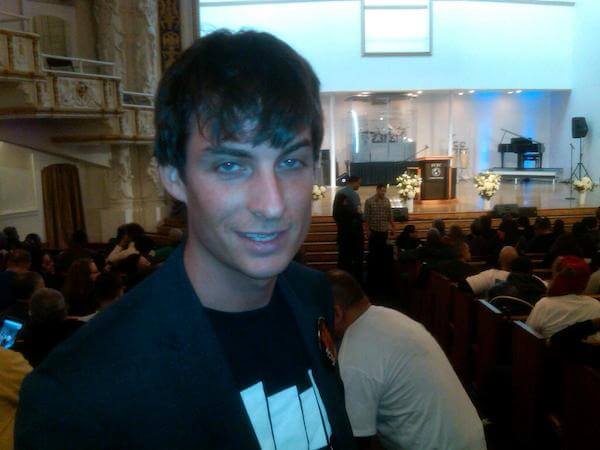 Sean Barry of VOCAL-NY at the AIDS Day event in Harlem on December 2. | GAY CITY NEWS