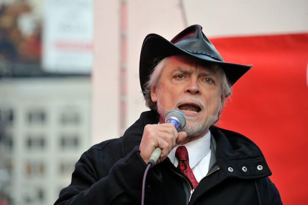 Housing Works executive director Charles King addressing the World AIDS Day gathering in Times Square. | DONNA ACETO