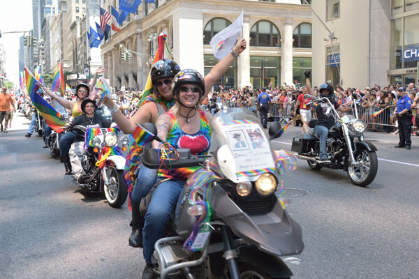Dykes on Bikes lead the march. | DONNA ACETO