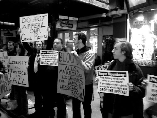 Gay Protesters Dog Bloomberg