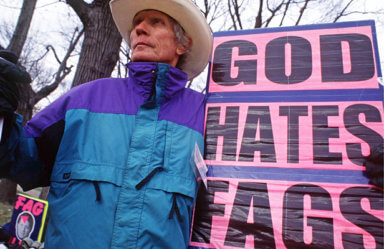 Pastor Fred Phelps pictured in 1998