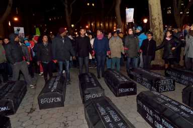Eric Garner Demo in Foley Square branching out and about downtown….