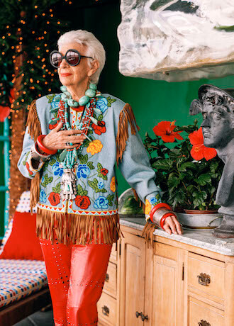Iris Apfel in IRIS, a Magnolia Pictures release. Photo credit: © Bruce Weber.