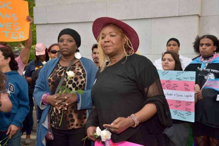 Kiara St. James (right) with Tanya Walker (left) in 2019.