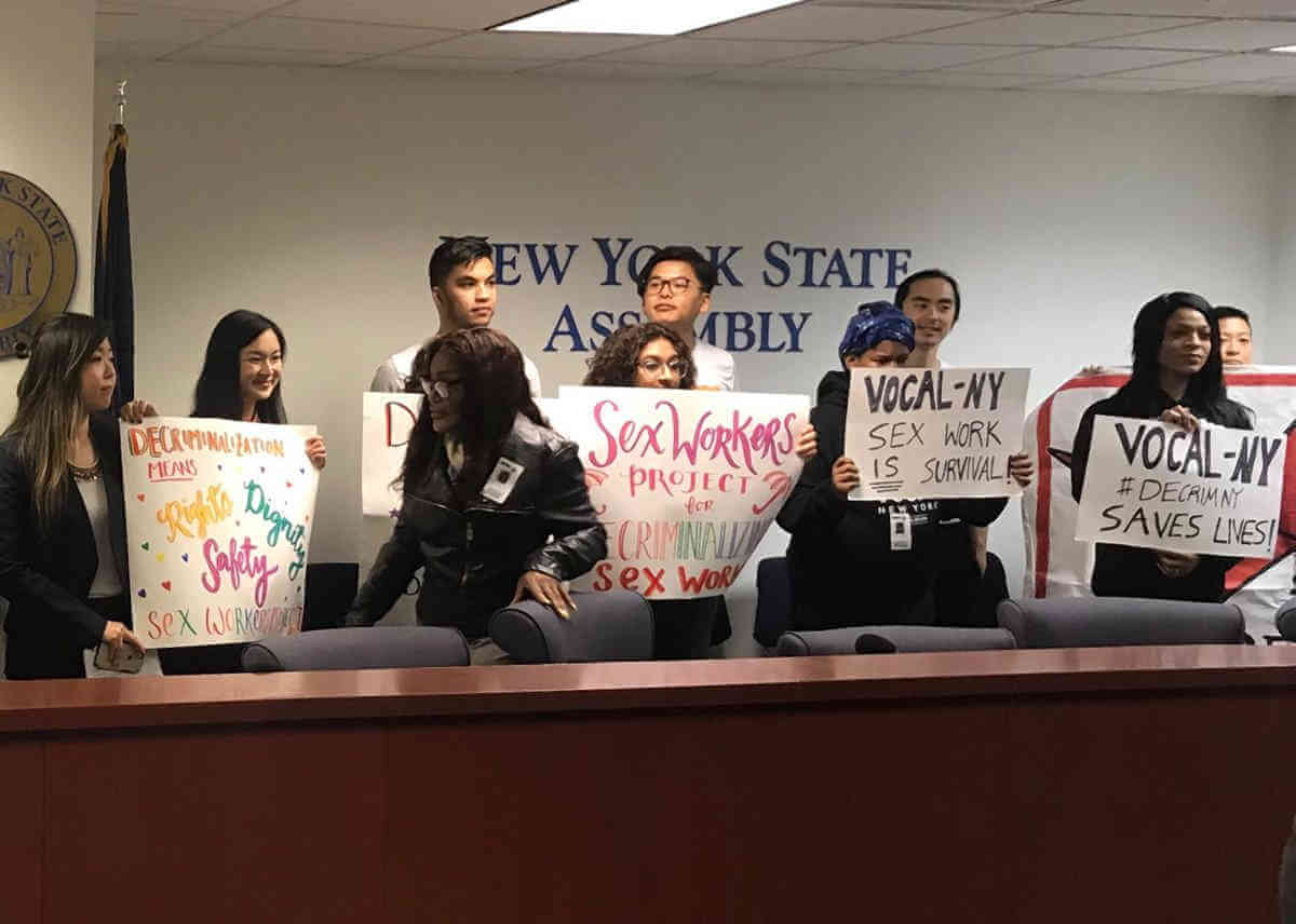 Advocates for sex work decriminalization gathered in June of 2019 in a State Assembly hearing room downtown to present a comprehensive legislative proposal.