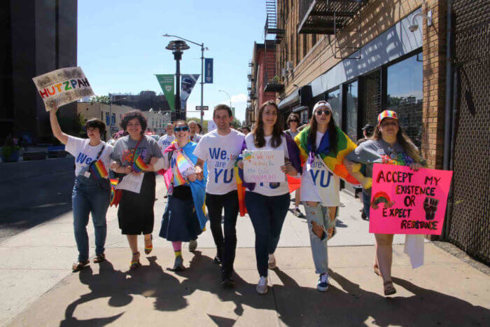 Yeshiva University's Pride March in 2019.