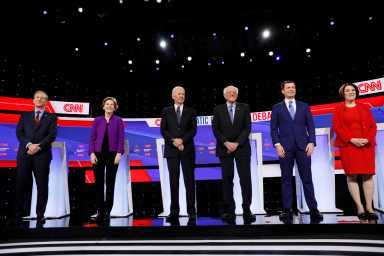 Amy Klobuchar, Pete Buttigieg, Bernie Sanders, Joe Biden, Elizabeth Warren, Tom Steyer