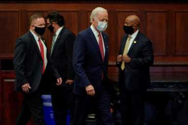 Democratic U.S. presidential candidate Joe Biden speaks at event in Philadelphia