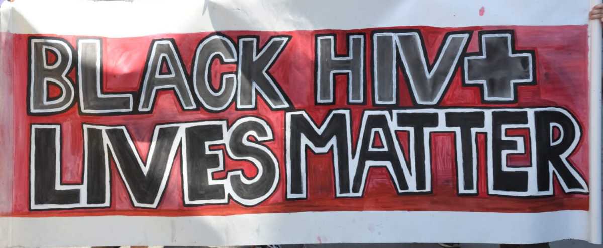 A banner at the Reclaim Pride Coalition's Queer Liberation March.