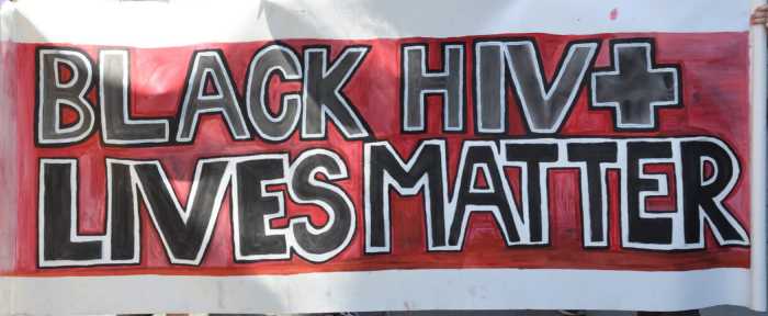 A banner at the Reclaim Pride Coalition's Queer Liberation March.