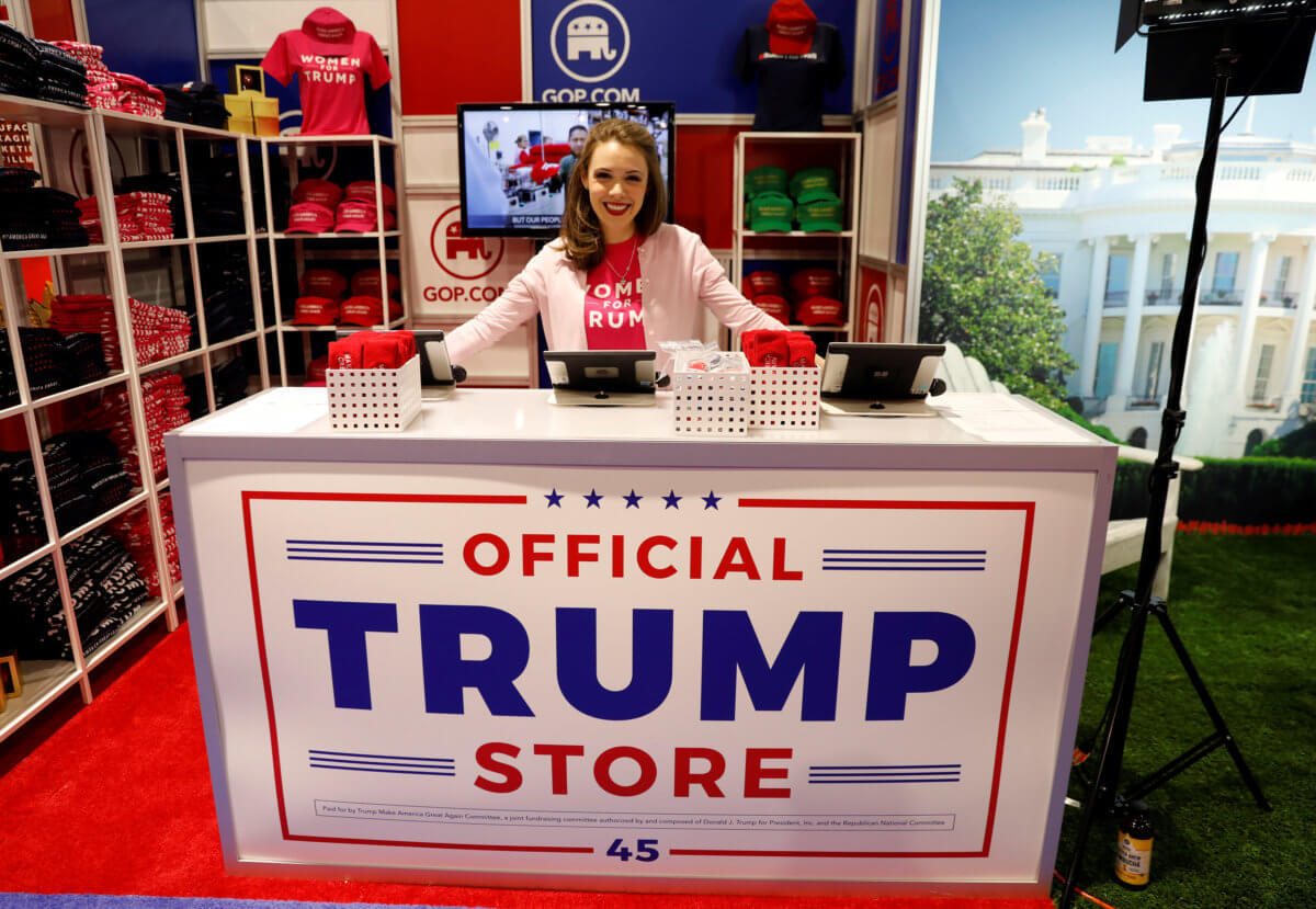 Trump store at the CPAC conference at  National Harbor, Maryland