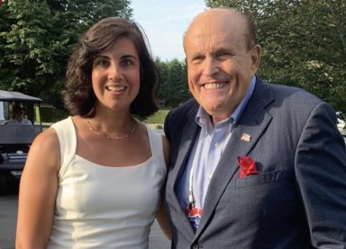Nicole Malliotakis and Rudy Giuliani