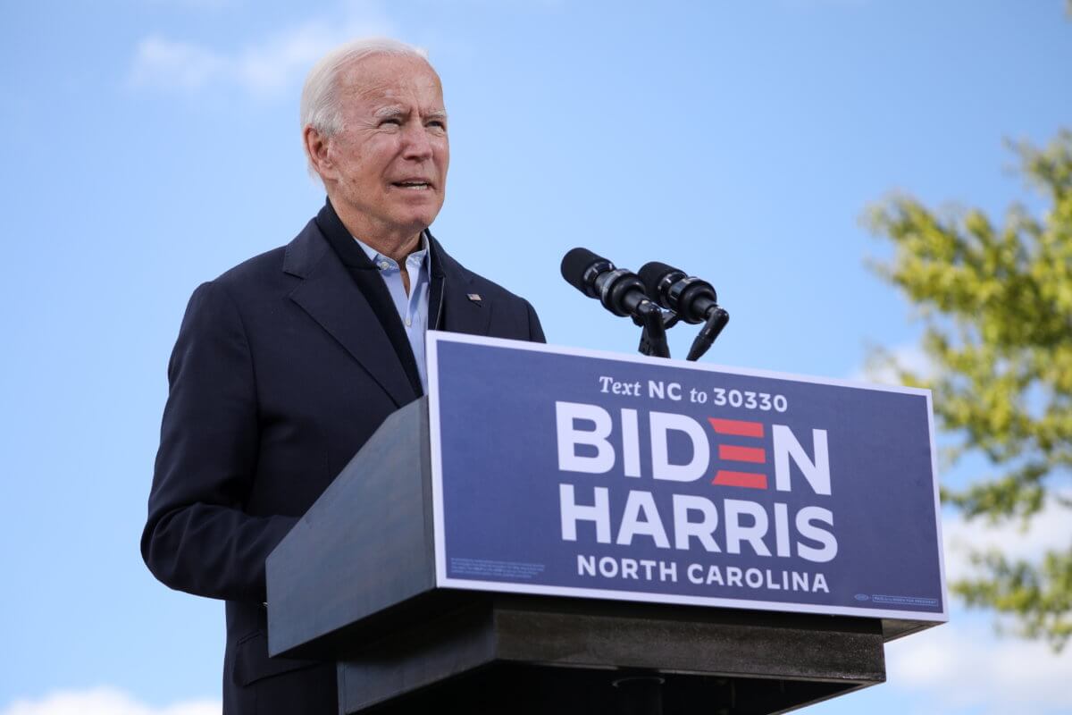 Democratic presidential candidate Joe Biden campaigns in North Carolina