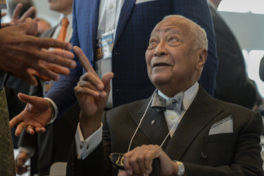 Former Mayor of New York City, David Dinkins, attends Governor Andrew Cuomo’s State of the State address in New York City