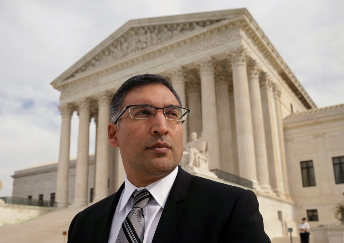 FILE PHOTO: Attorney Katyal is seen in front of the Supreme Court building in Washington