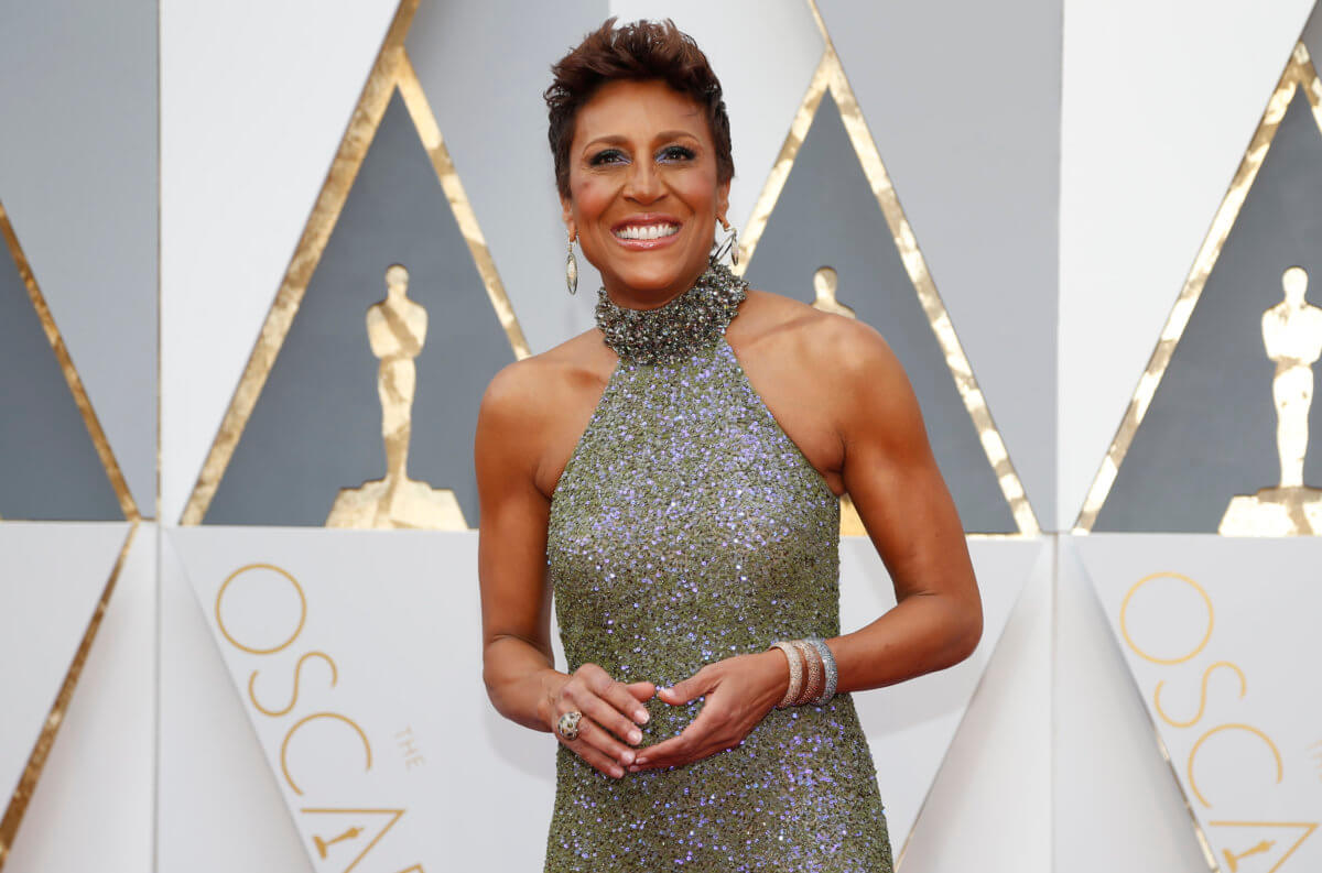 Television presenter Robin Roberts arrives at the 88th Academy Awards in Hollywood