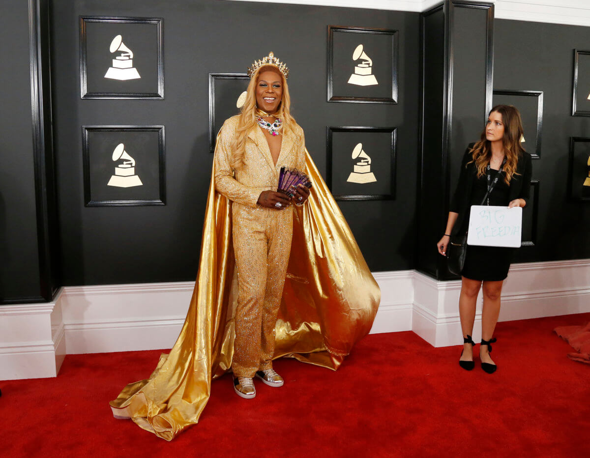 Musician Big Freedia arrives at the 59th Annual Grammy Awards in Los Angeles