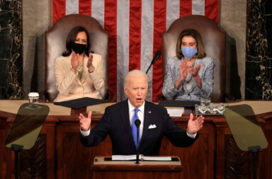 U.S. President Joe Biden’s first address to a joint session of the U.S. Congress in Washington