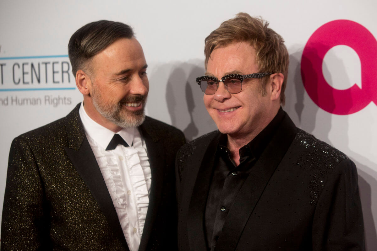 David Furnish and Sir Elton John attend the Elton John AIDS Foundation’s 13th annual An Enduring Vision Benefit in New York