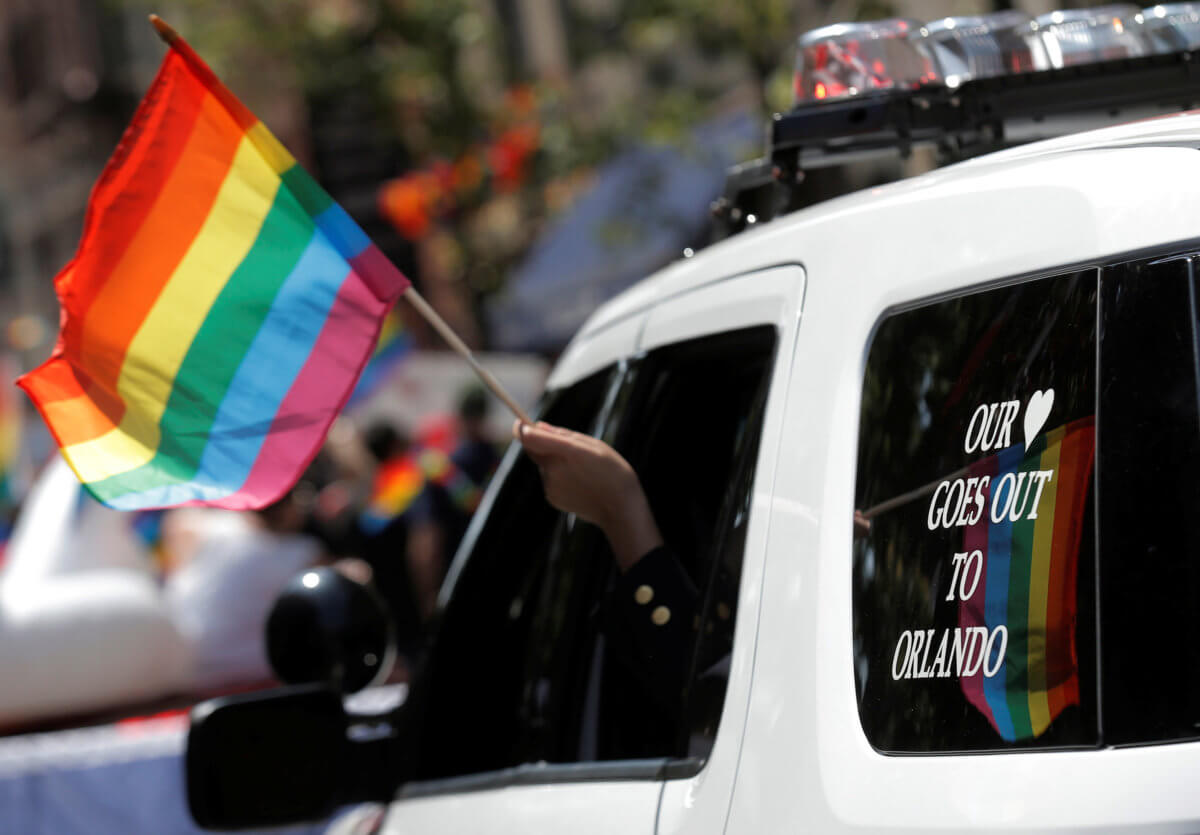 NYPD car takes part in annual NYC Pride parade in New York