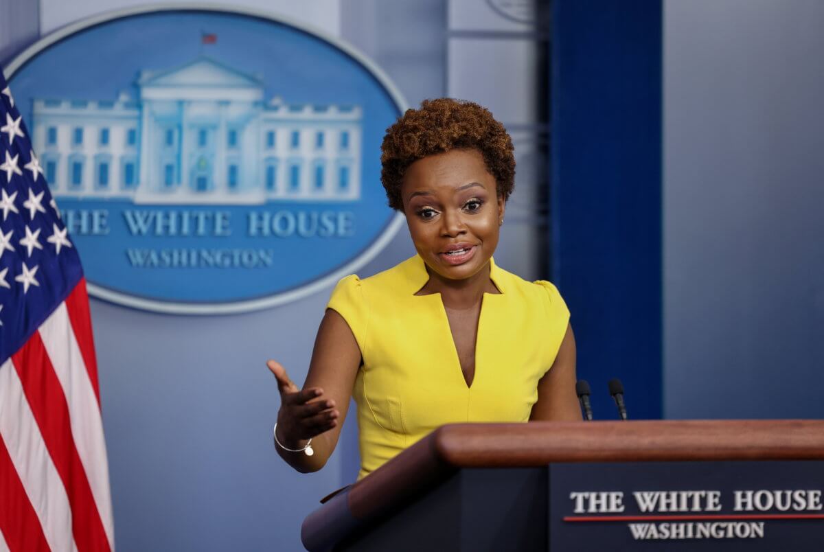 Karine Jean-Pierre holds first briefing as White House press