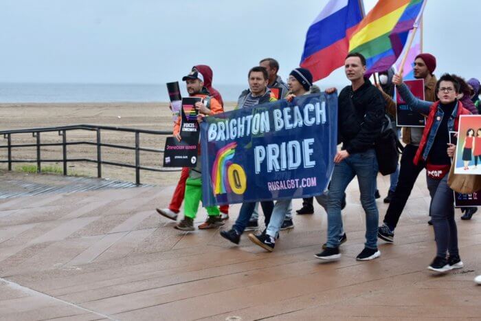 The annual Brighton Beach Pride March takes place on the Riegelmann Boardwalk along Brooklyn's southern coast.