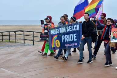 The annual Brighton Beach Pride March in 2021 — back when Russian Flags were more visible.