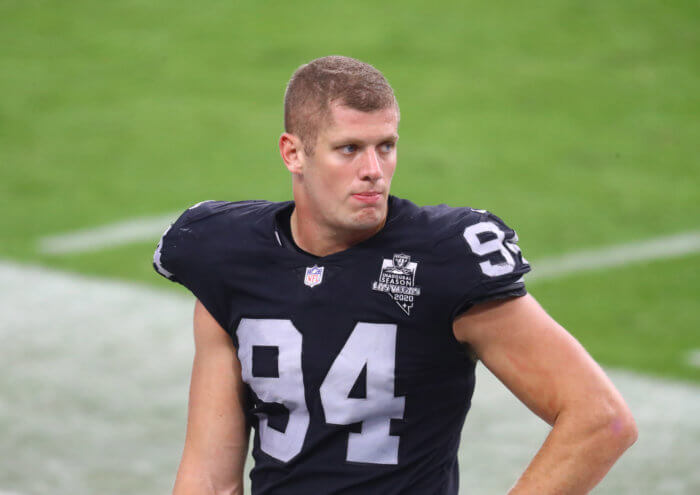 NFL player Carl Nassib confirms relationship with Olympian Søren Dahl