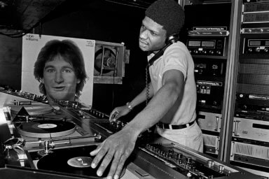 DJ Larry Levan at Paradise Garage. photo by Bill Bernstein