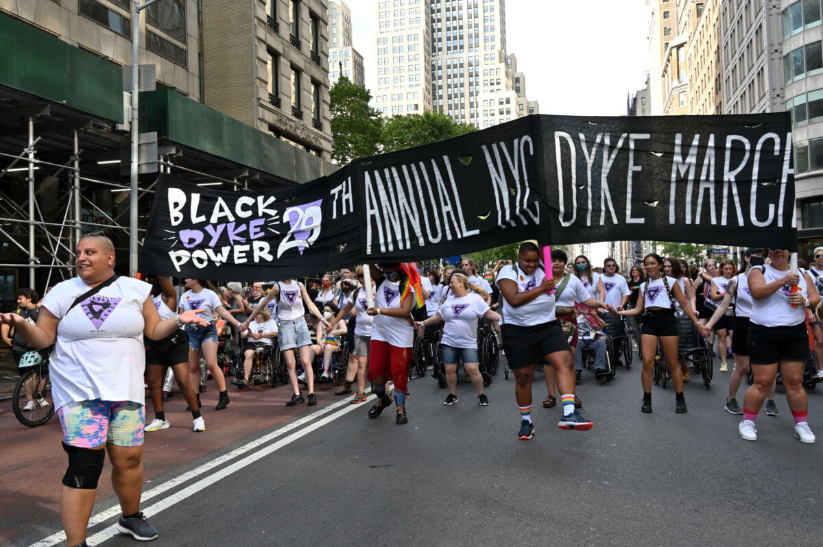 2021 Dyke March from Bryant Park to Washington Square Park.