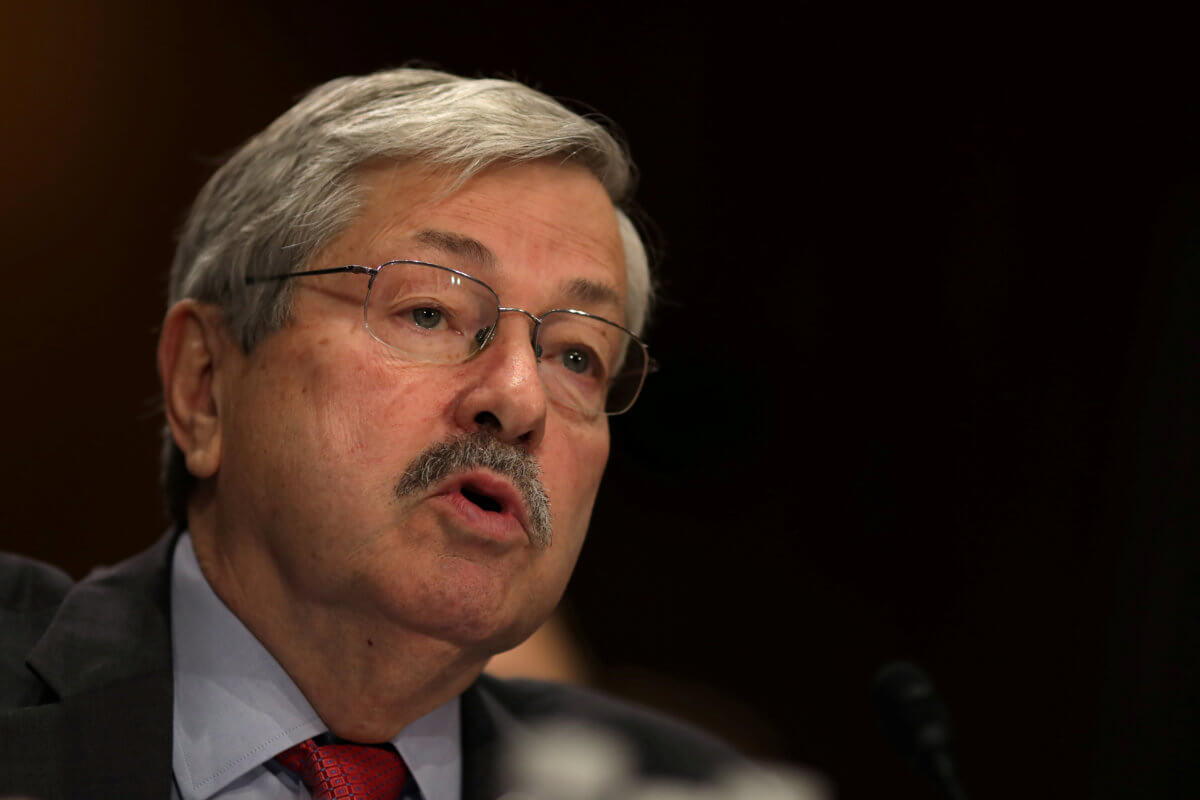 FILE PHOTO: Iowa Governor Terry Branstad before a Senate Foreign Relations Committee confirmation hearing at Capitol Hill in Washington