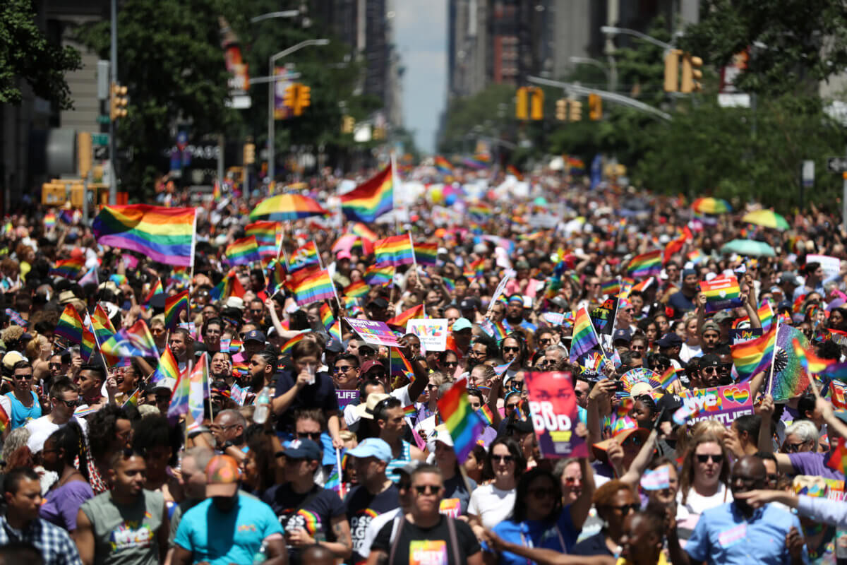 Participants take part in 2019 World Pride NYC and Stonewall 50th LGBTQ Pride Parade in New York