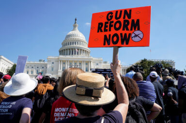 Protesters demand gun safety legislation at the U.S. Capitol in Washington