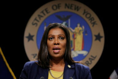 FILE PHOTO: New York State Attorney General, Letitia James, announces a lawsuit by the state of New York against e-cigarette maker Juul Labs Inc in New York City