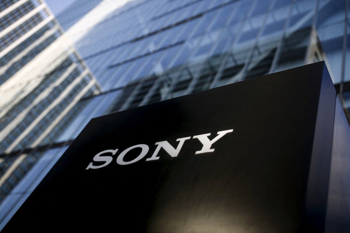 FILE PHOTO: The company logo of Sony Corporation is seen at its headquarters in Tokyo