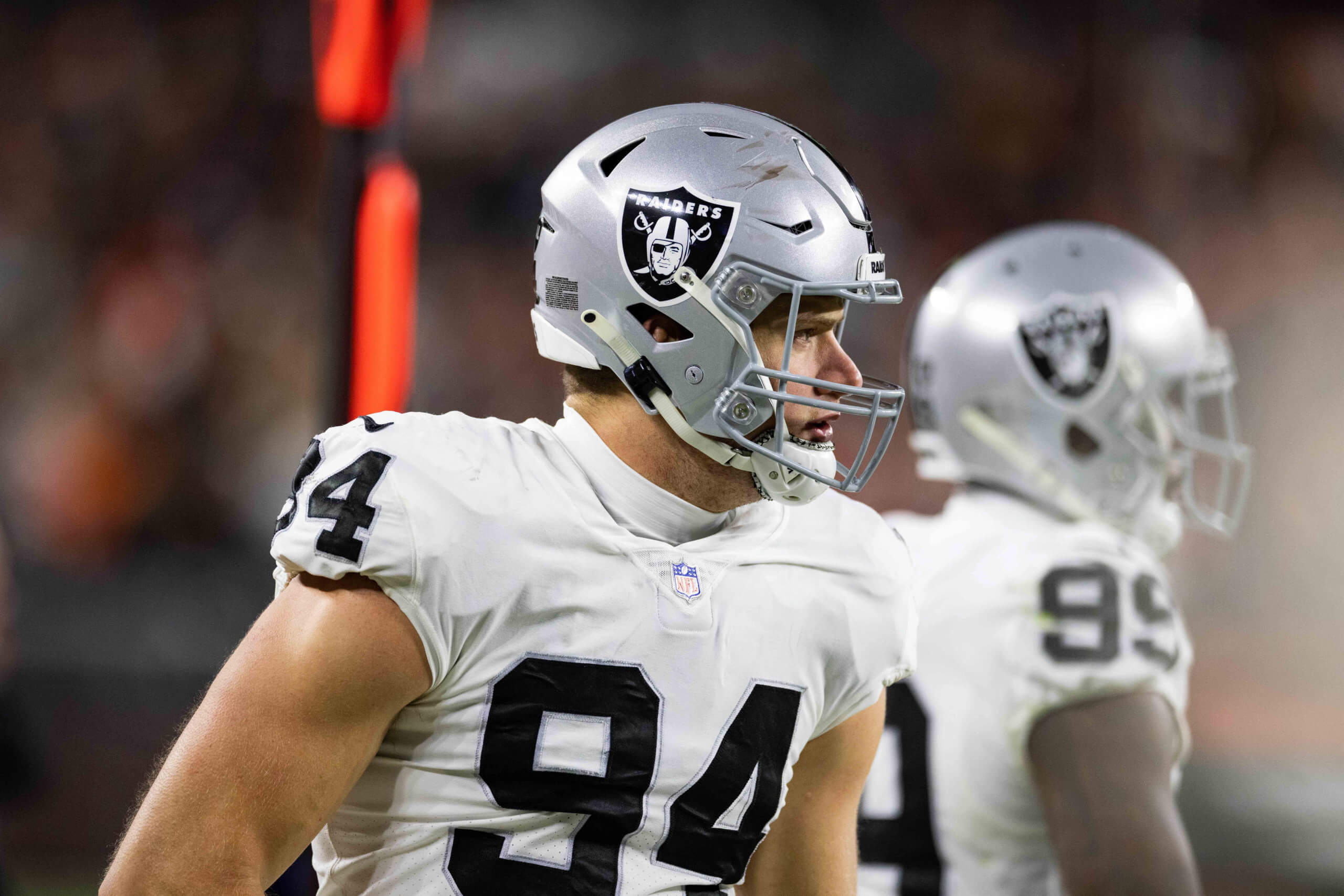 Raiders defensive end and former Browns draft pick Carl Nassib