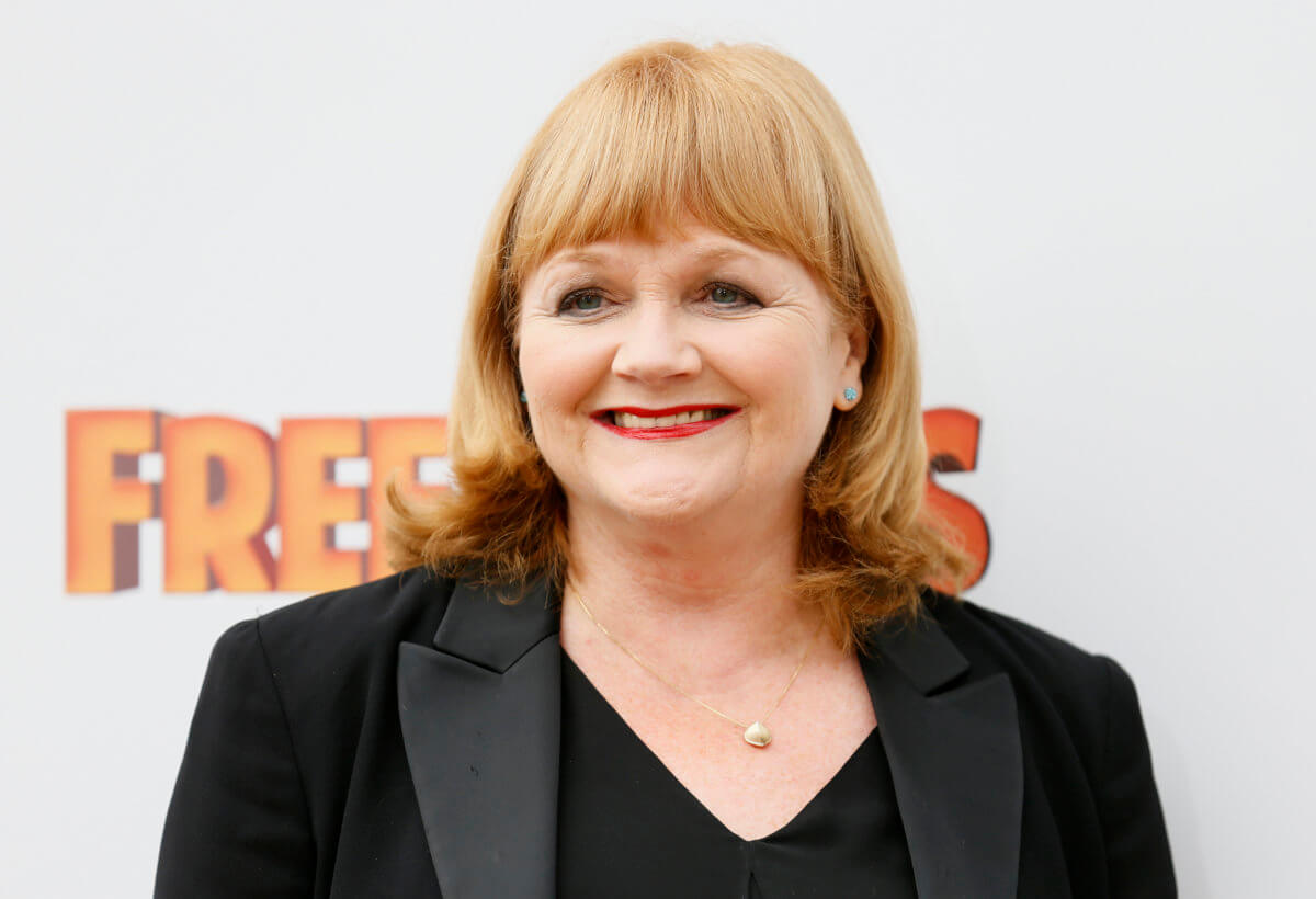 Lesley Nicol poses at the world premiere of animated film “Free Birds” in Los Angeles