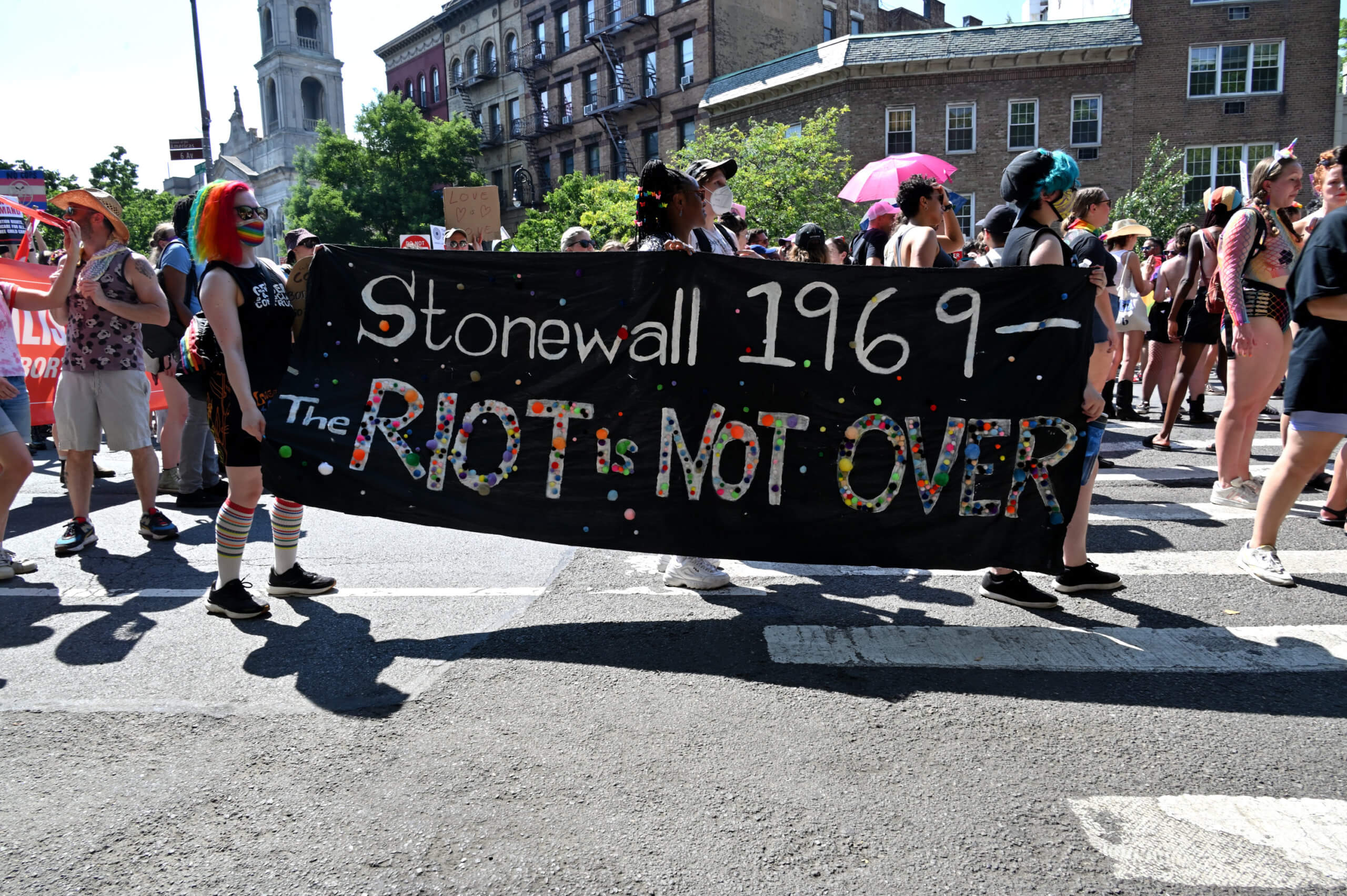 At the Queer Liberation March in 2022.