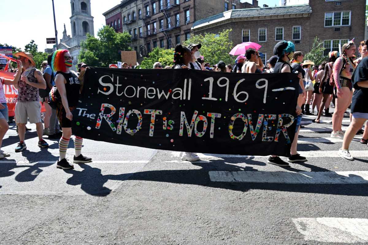 At the Queer Liberation March in 2022.