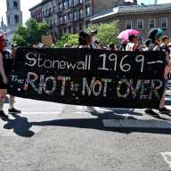 At the Queer Liberation March in 2022.