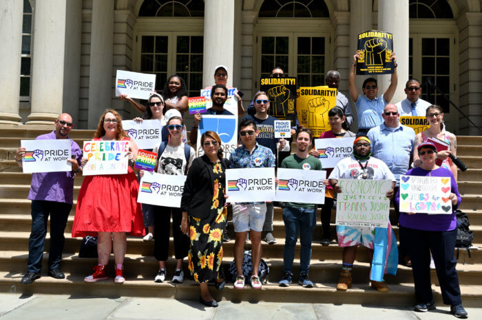 "Pride at Work" event at City Hall in June.