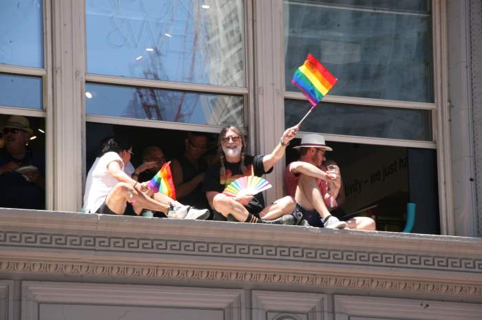 Soaking in Pride Sunday from above in June of 2022.