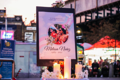 The late Melissa Núñez's picture on display at a vigil last month.