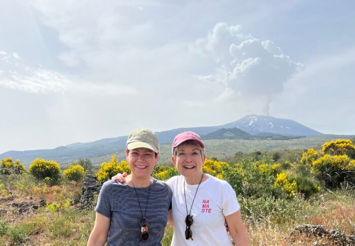 Tour de Forks founders and owners Melissa Joachim, left, and Lisa Goldman, right, at Mount Etna