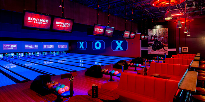 Queer Social's queer laser tag and bowling night is at Bowlmor Chelsea Piers.