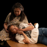 Mia Katigbak as the nurse and Dorcas Leung as Juliet in "Romeo and Juliet."