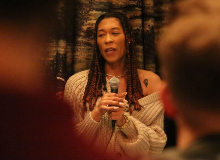 Aniyah Evelyn Santos Ortiz spoke about her travels as a transgender, Puerto Rican activist.
