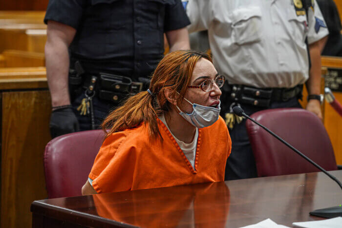 Angelina Cando during a court hearing on May 2. 