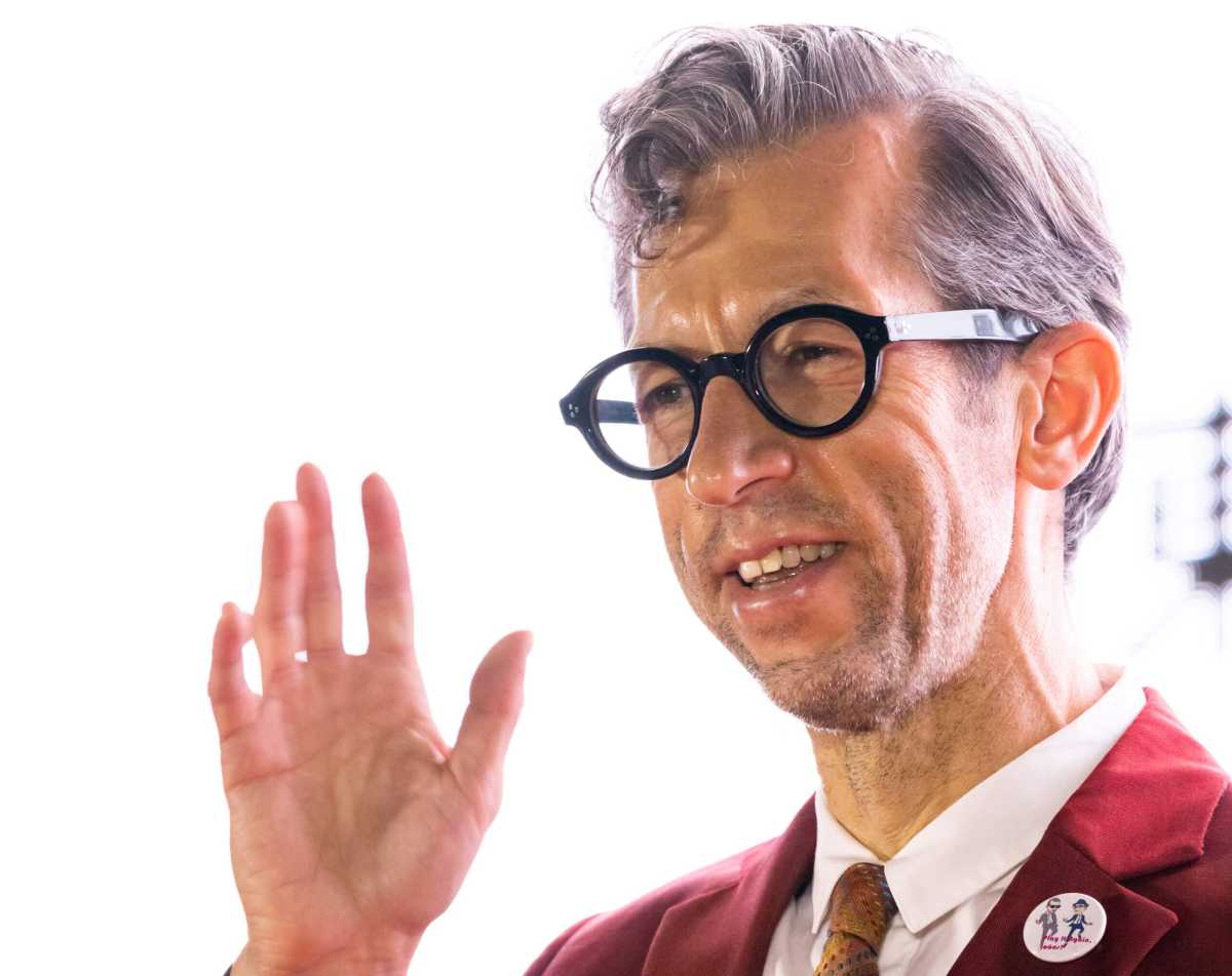 João Pedro Rodrigues of Will-o'-the-wisp at the opening ceremony of the Tokyo International Film Festival in 2022.